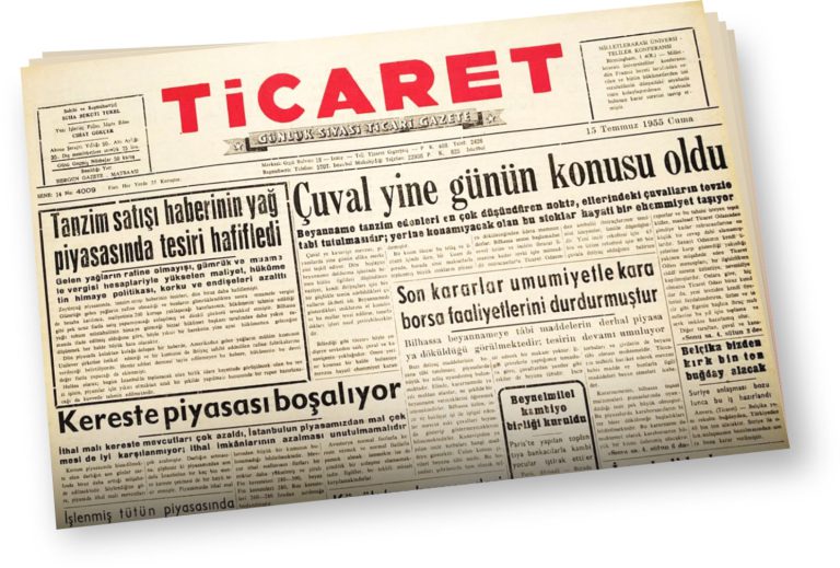 1942'den beri Türkiyenin ilk ekonomi yayıncısı Ticaret Gazetesi