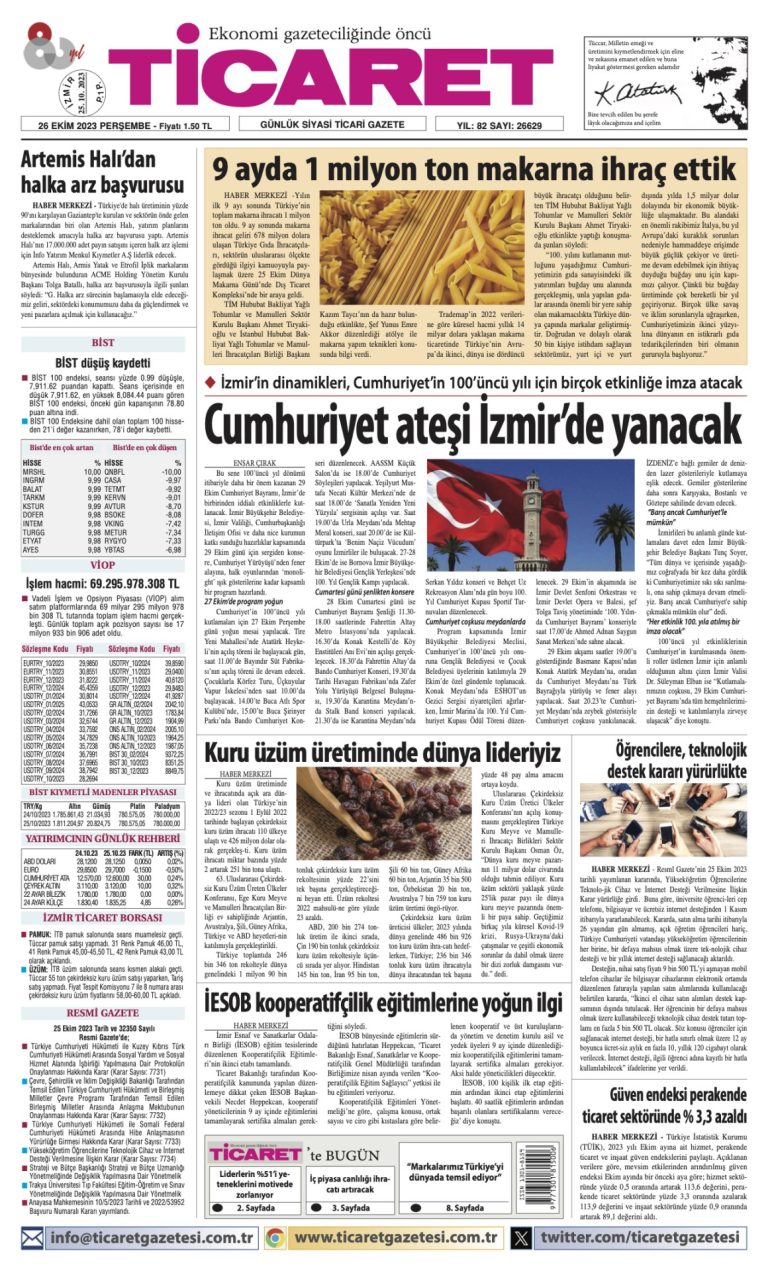 Ticaret Gazetesi’nde bugün