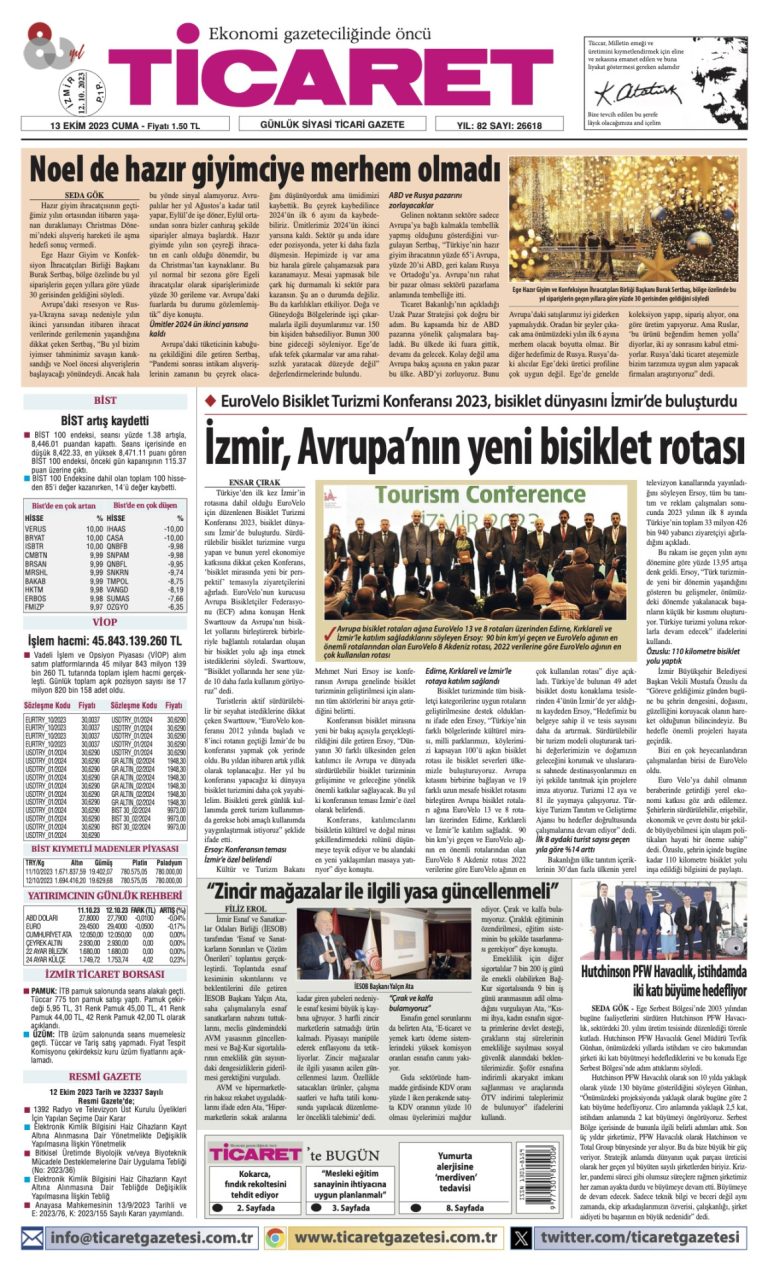 Ticaret Gazetesi’nde bugün