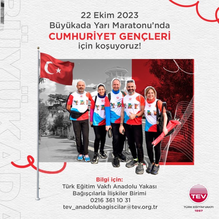 TEV, Büyükada Yarı Maratonu’nda Cumhuriyet gençleri için koşacak