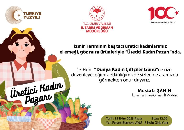 İzmirli kadın çiftçiler 15 Ekim’de Üretici Kadın Pazarı’nda 