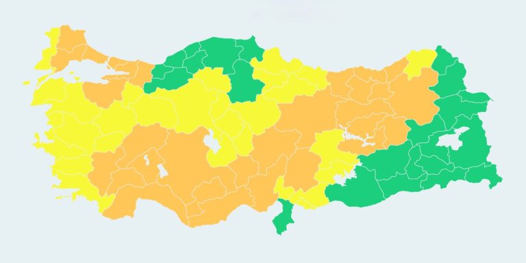 AFAD’dan 29 ile turuncu, 26 ile sarı uyarı