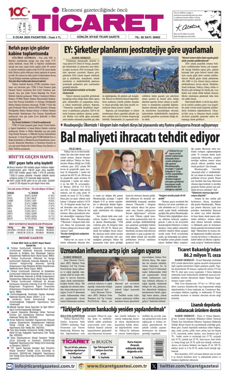 Ticaret Gazetesi’nde bugün