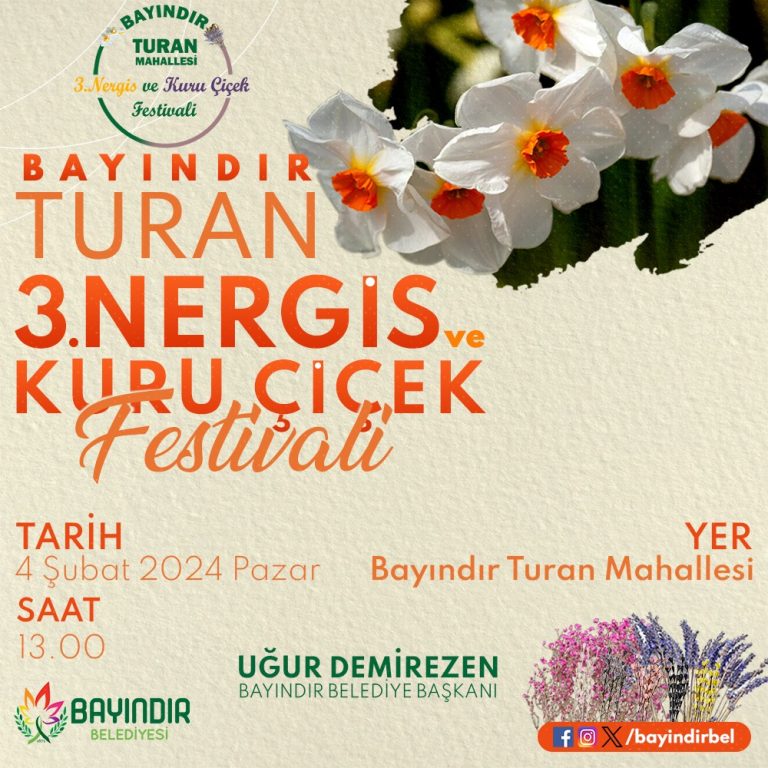 Bayındır Nergis ve Kuru Çiçek Festivali 3. yılında