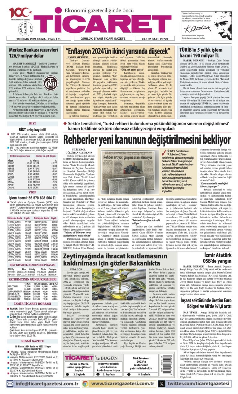Ticaret Gazetesi’nde Bugün