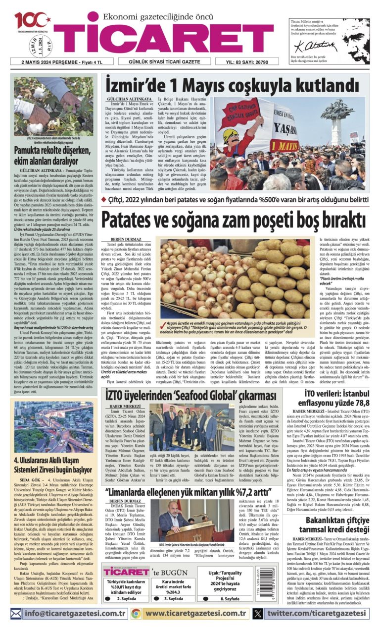 Ticaret Gazetesi’nde bugün