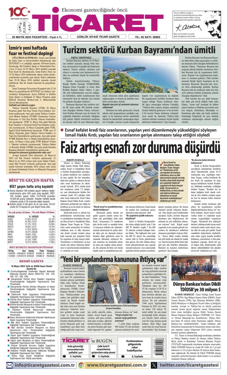 Ticaret Gazetesi’nde bugün
