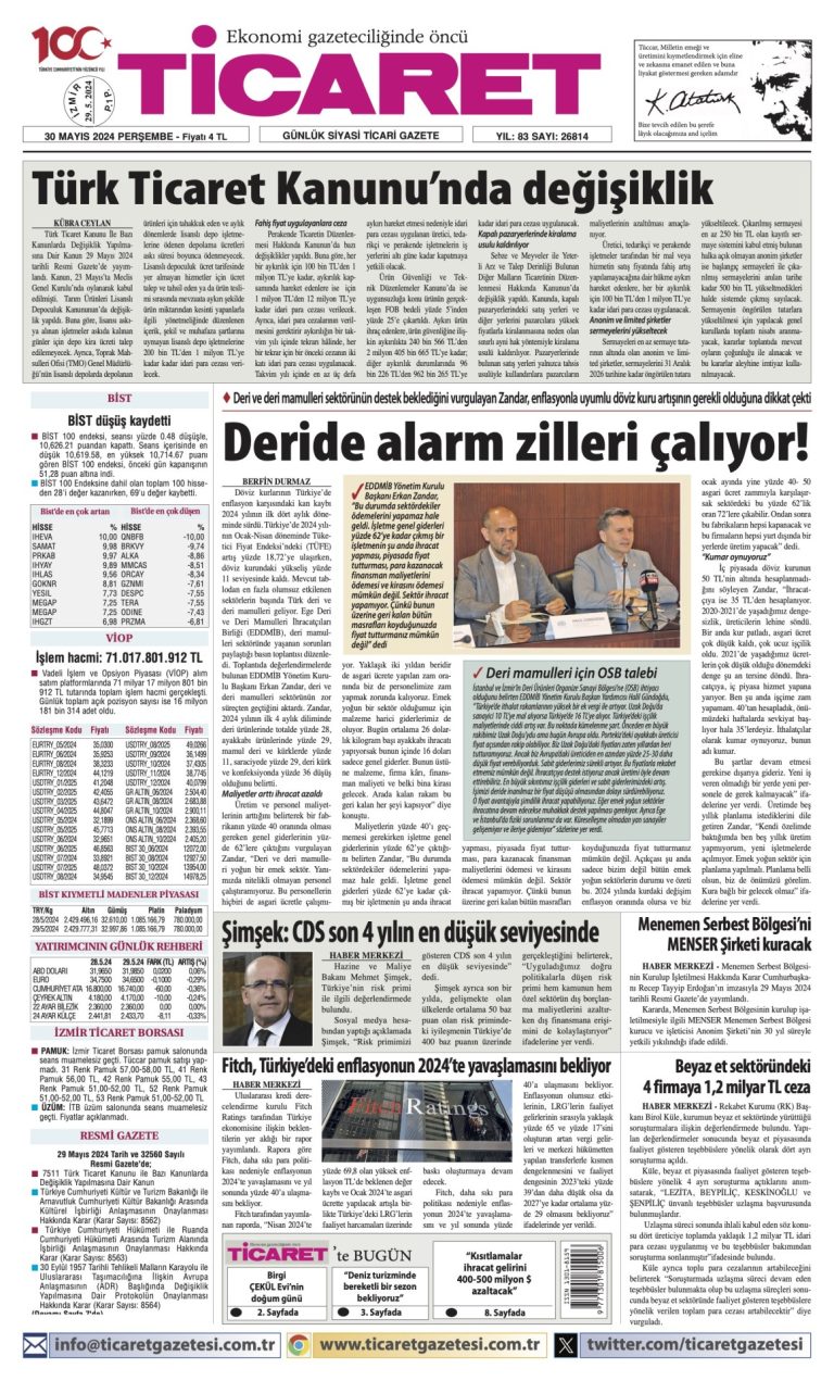 Ticaret Gazetesi’nde bugün