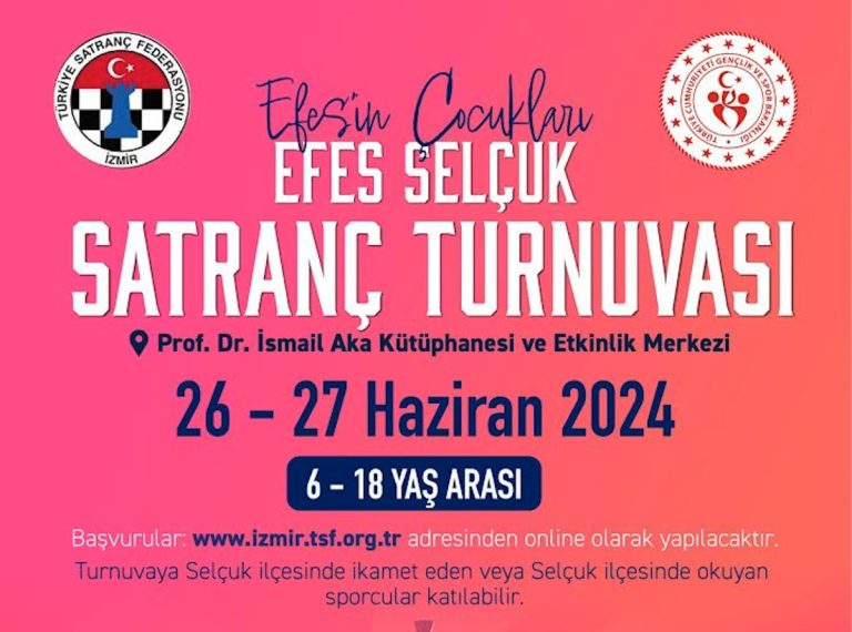 ‘Efesli Çocuklar Satranç Turnuvası’ başvuruları başladı