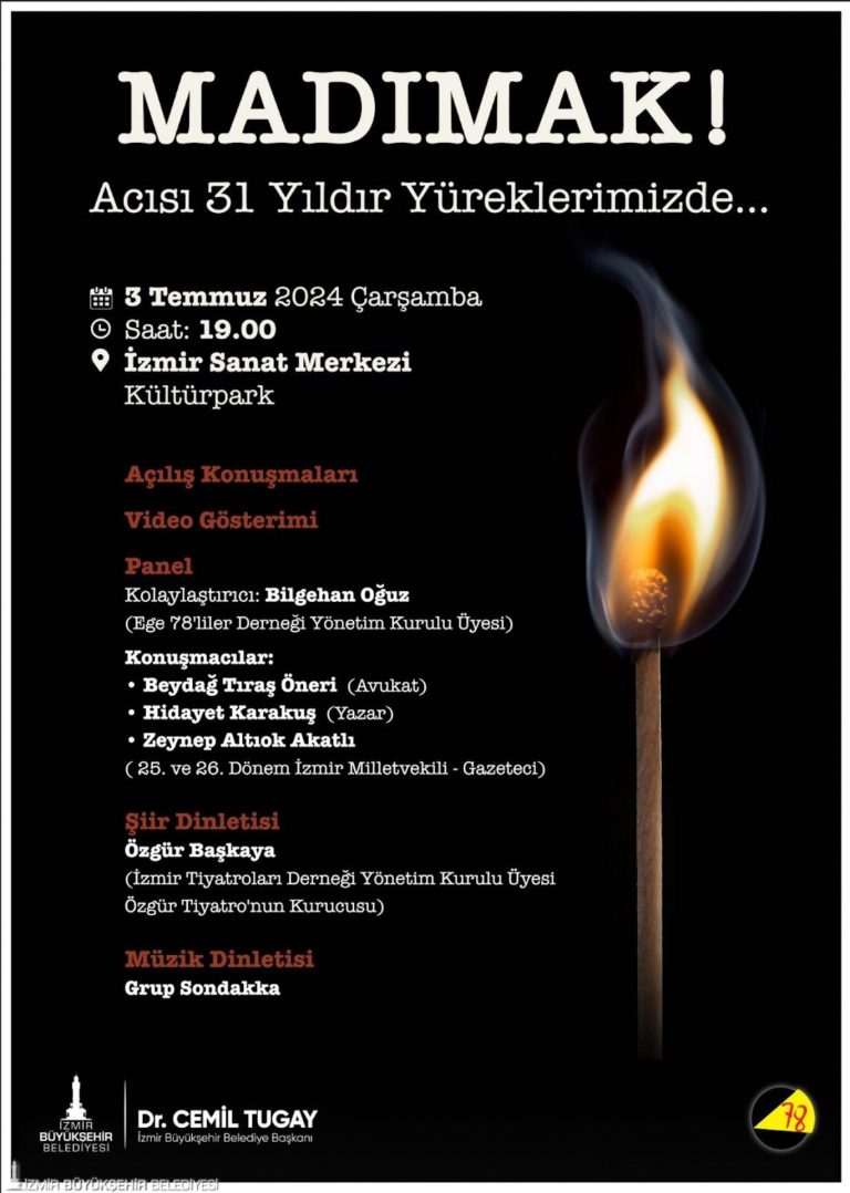 İzmir Büyükşehir Belediyesi Sivas’ta katledilen aydınları anacak