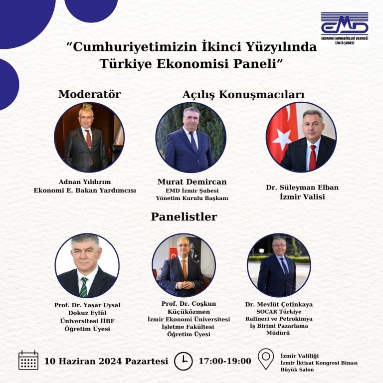 Cumhuriyetin ikinci yüzyılında Türkiye ekonomisinin geleceği İzmir’de konuşulacak