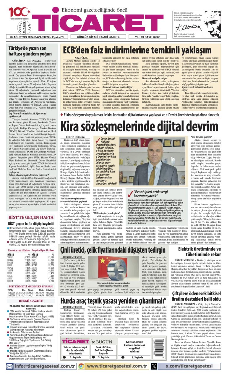 Ticaret Gazetesi’nde bugün