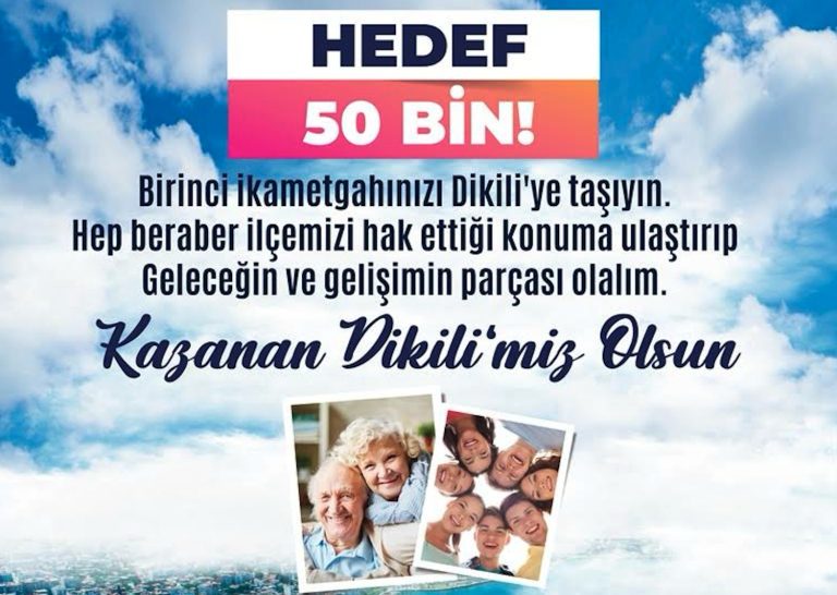 Dikili’nin nüfusuna kampanya desteği: ‘Hedef 50 Bin!’