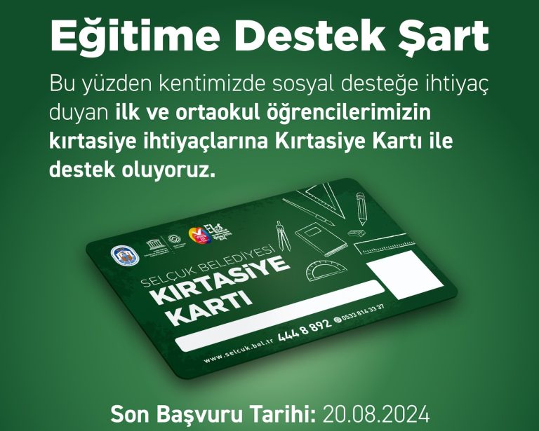 Selçuk Belediyesi, Kırtasiye Kartı ile öğrencilerin yanında