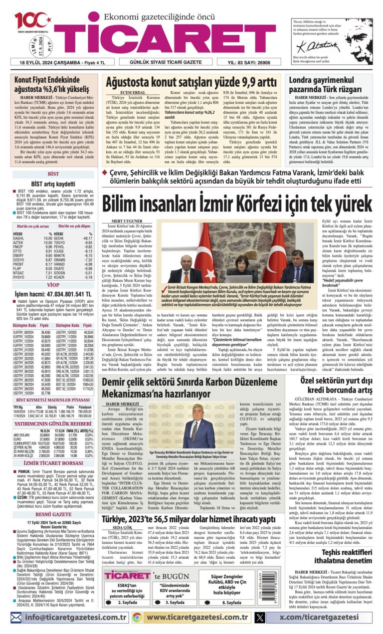 Ticaret Gazetesi’nde bugün