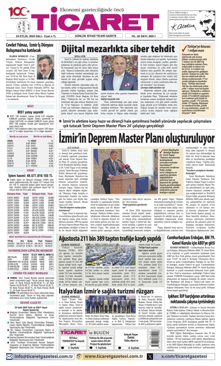 Ticaret Gazetesi’nde bugün