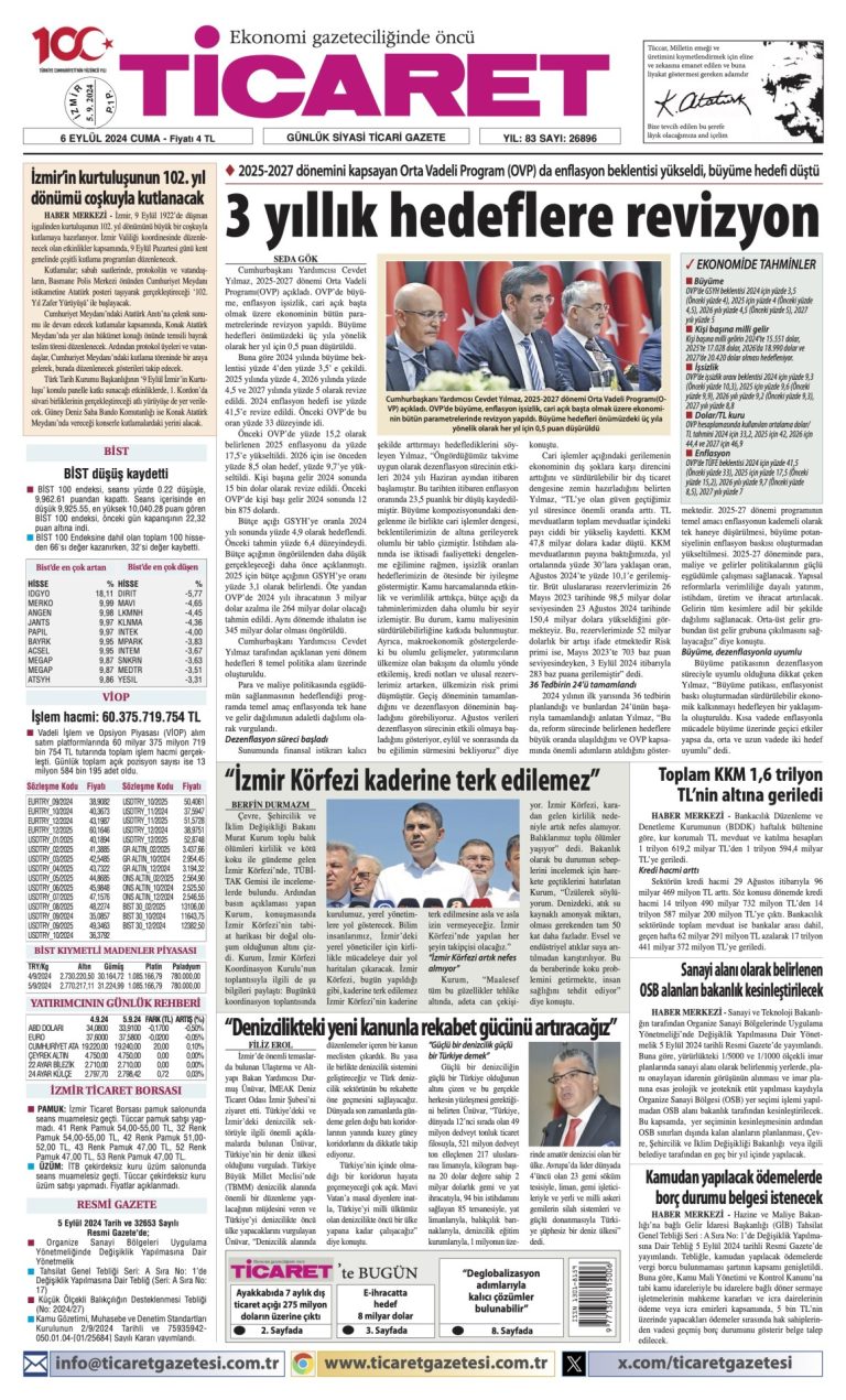 Ticaret Gazetesi’nde bugün