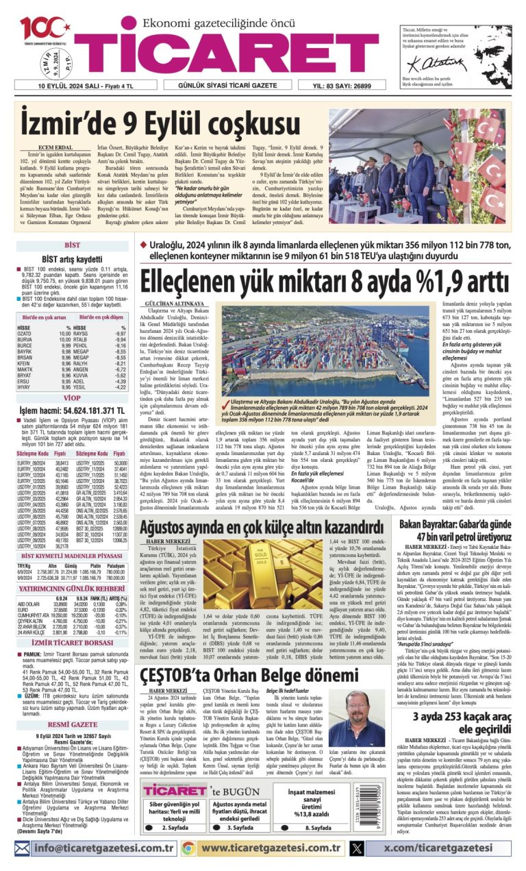 Ticaret Gazetesi’nde bugün