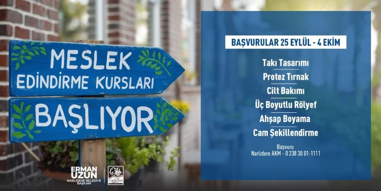 Narlıdere’de meslek edindirme kursları başlıyor