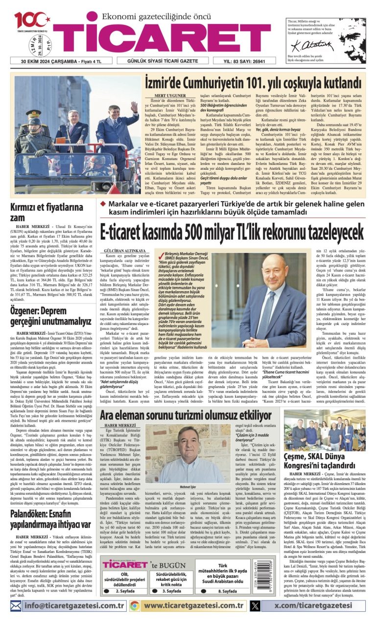 Ticaret Gazetesi’nde bugün