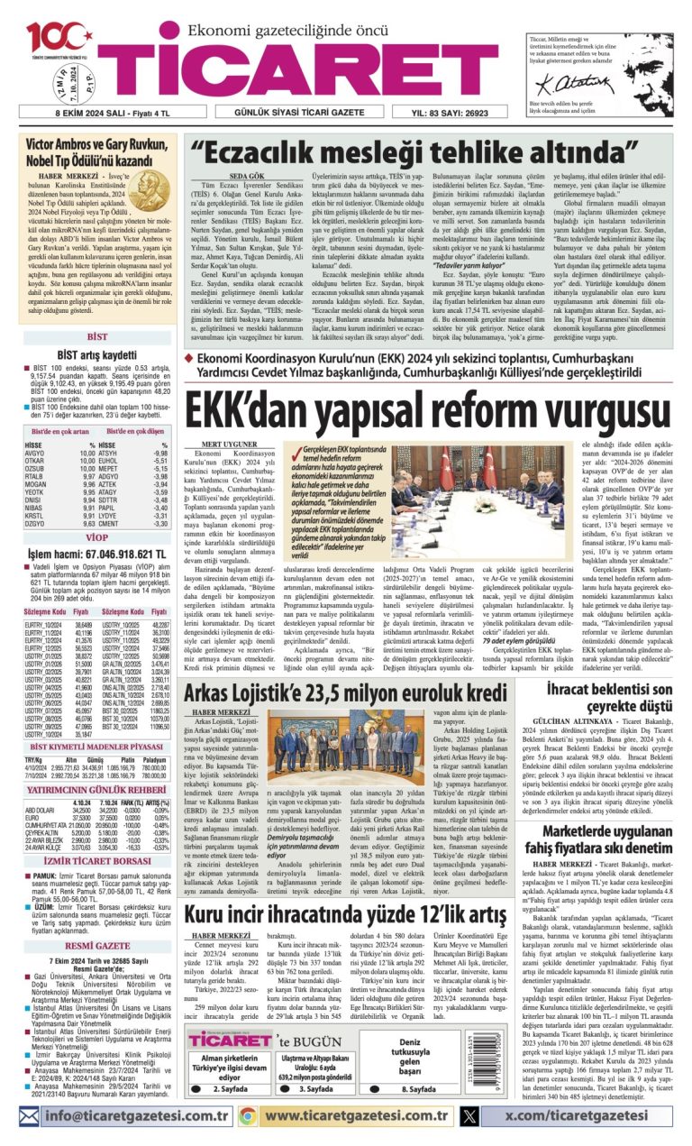 Ticaret Gazetesi’nde bugün