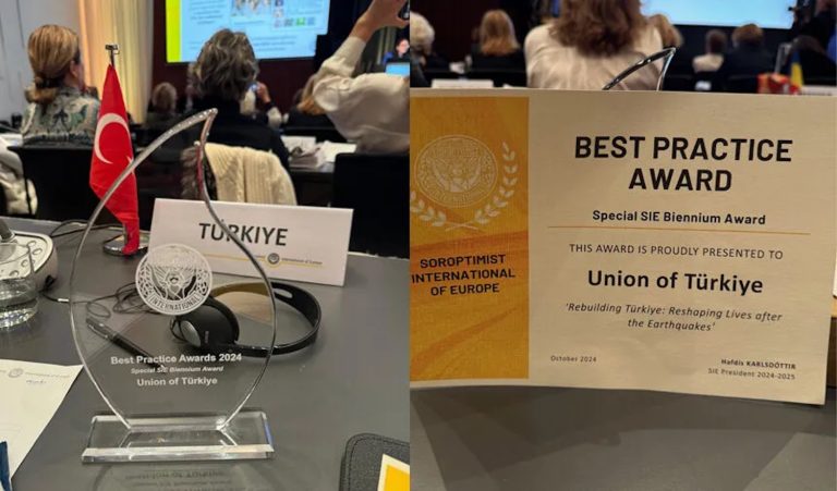Türk Soroptimistlere Avrupa’dan ödül