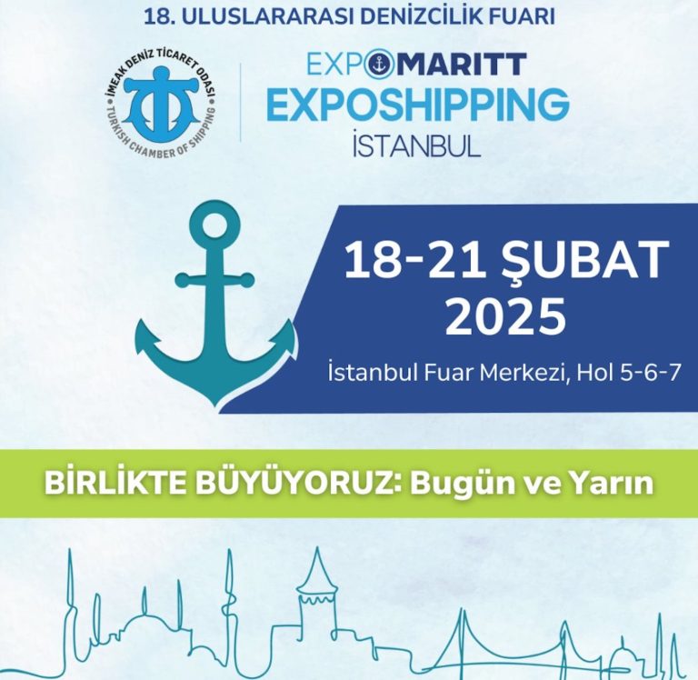 Denizcilik sektörü Expomaritt Exposhipping İstanbul’da buluşuyor