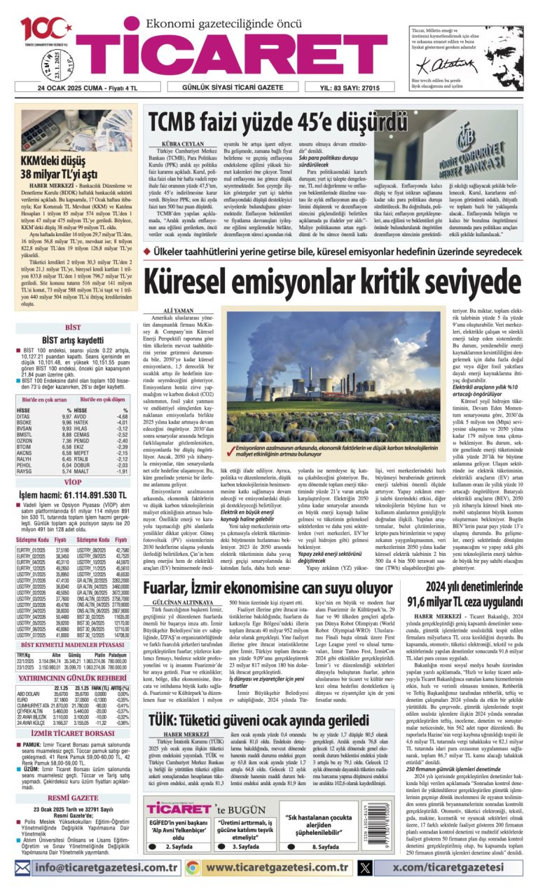 Ticaret Gazetesi’nde bugün