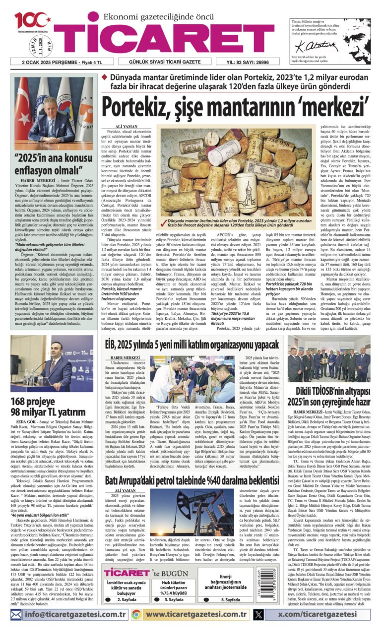 Ticaret Gazetesi’nde bugün