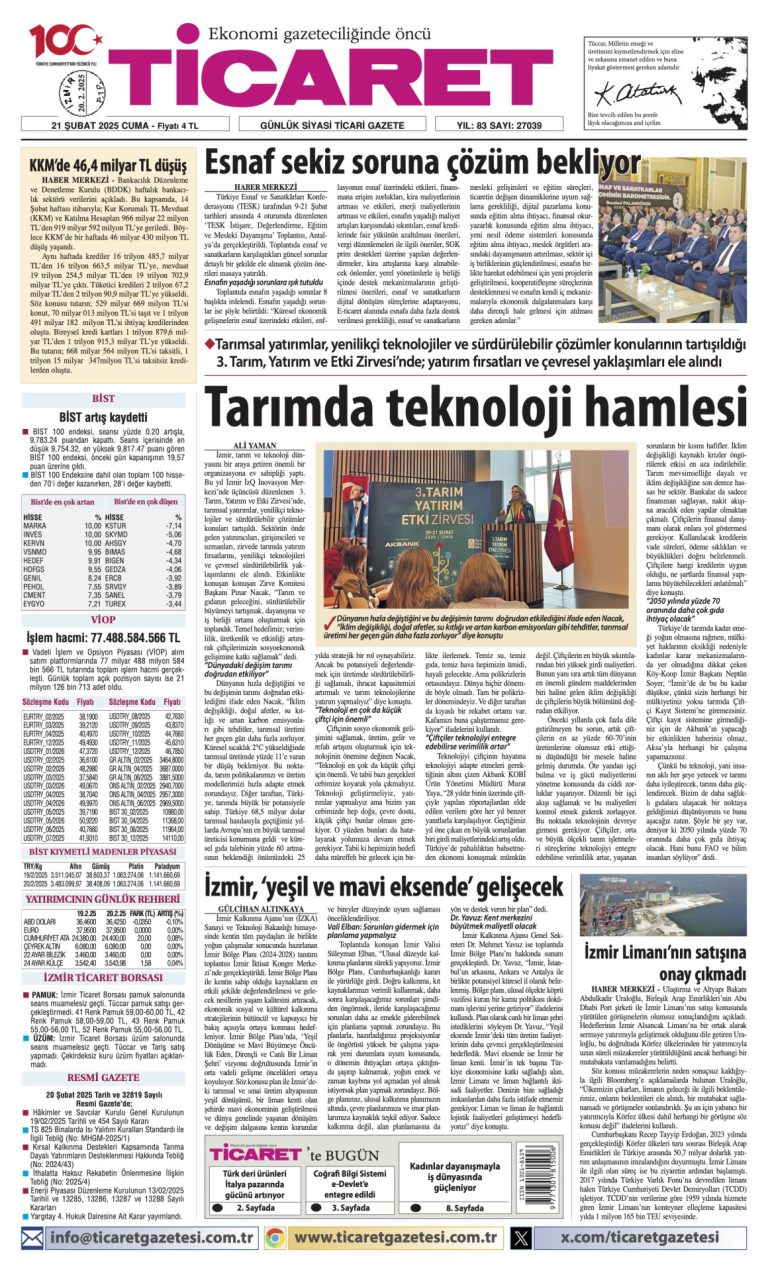 Ticaret Gazetesi’nde bugün
