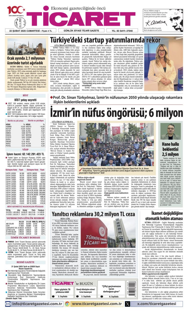 Ticaret Gazetesi’nde bugün