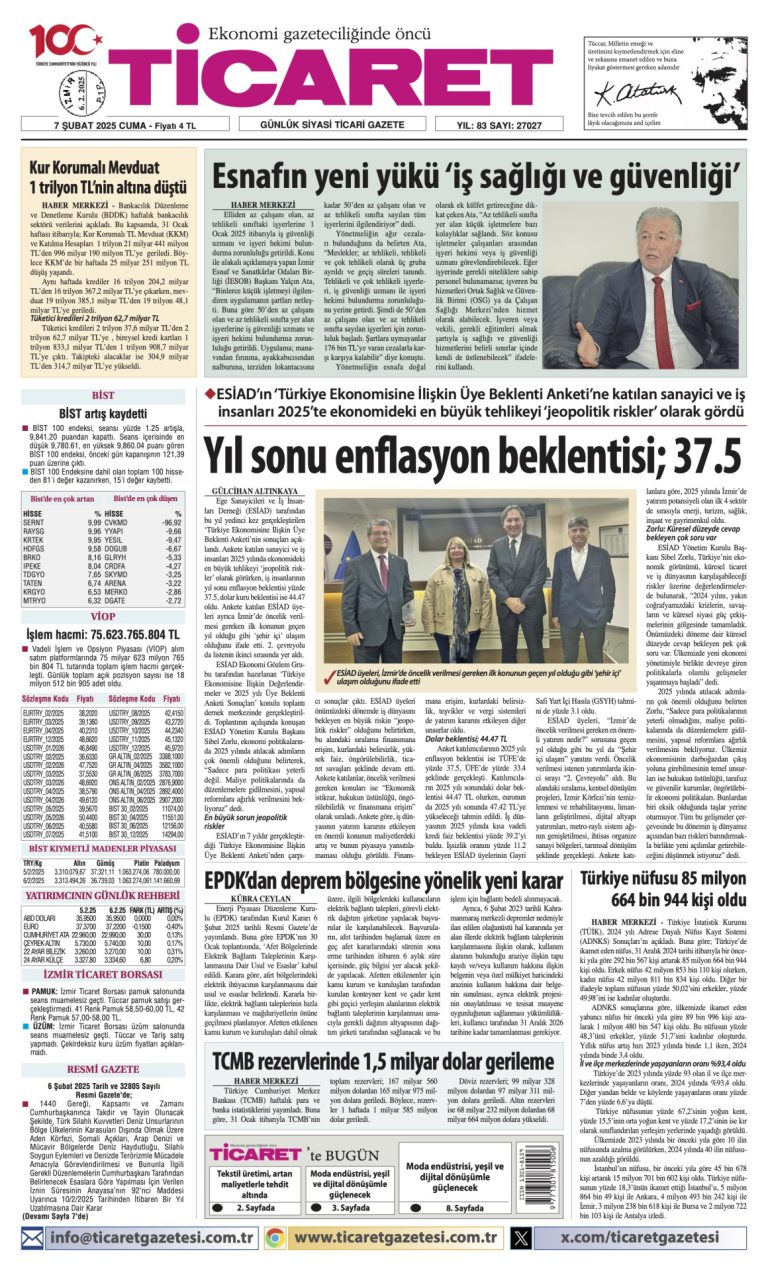 Ticaret Gazetesi’nde bugün