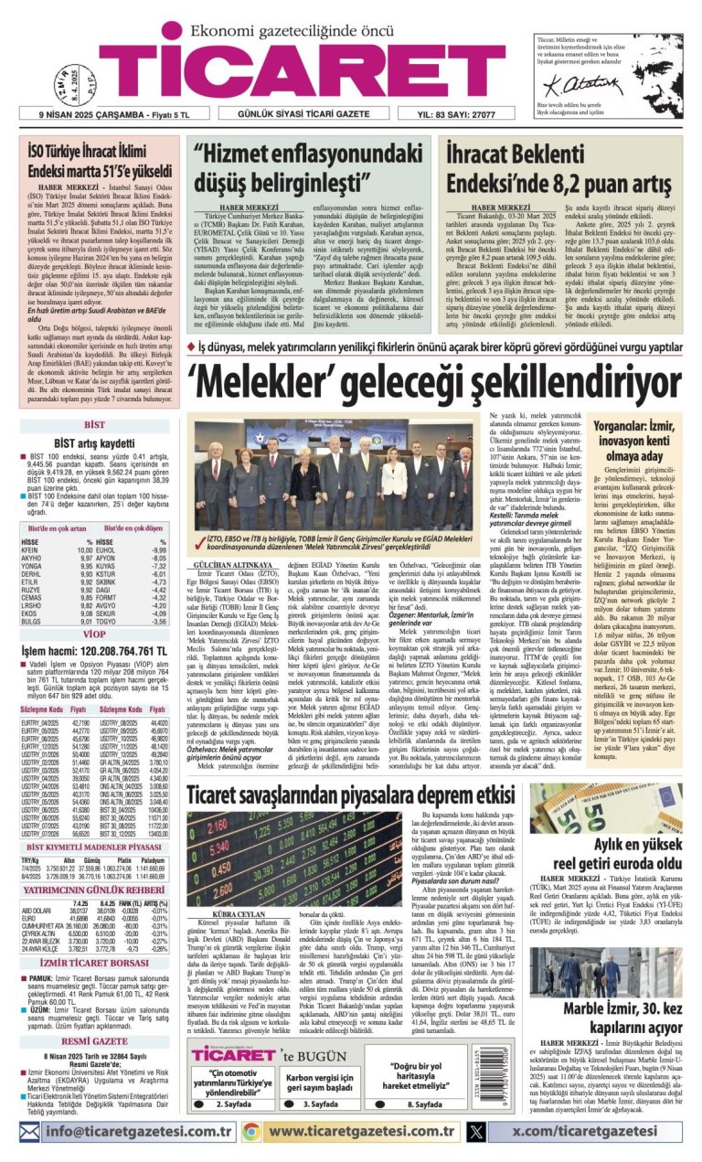 Ticaret Gazetesi’nde bugün