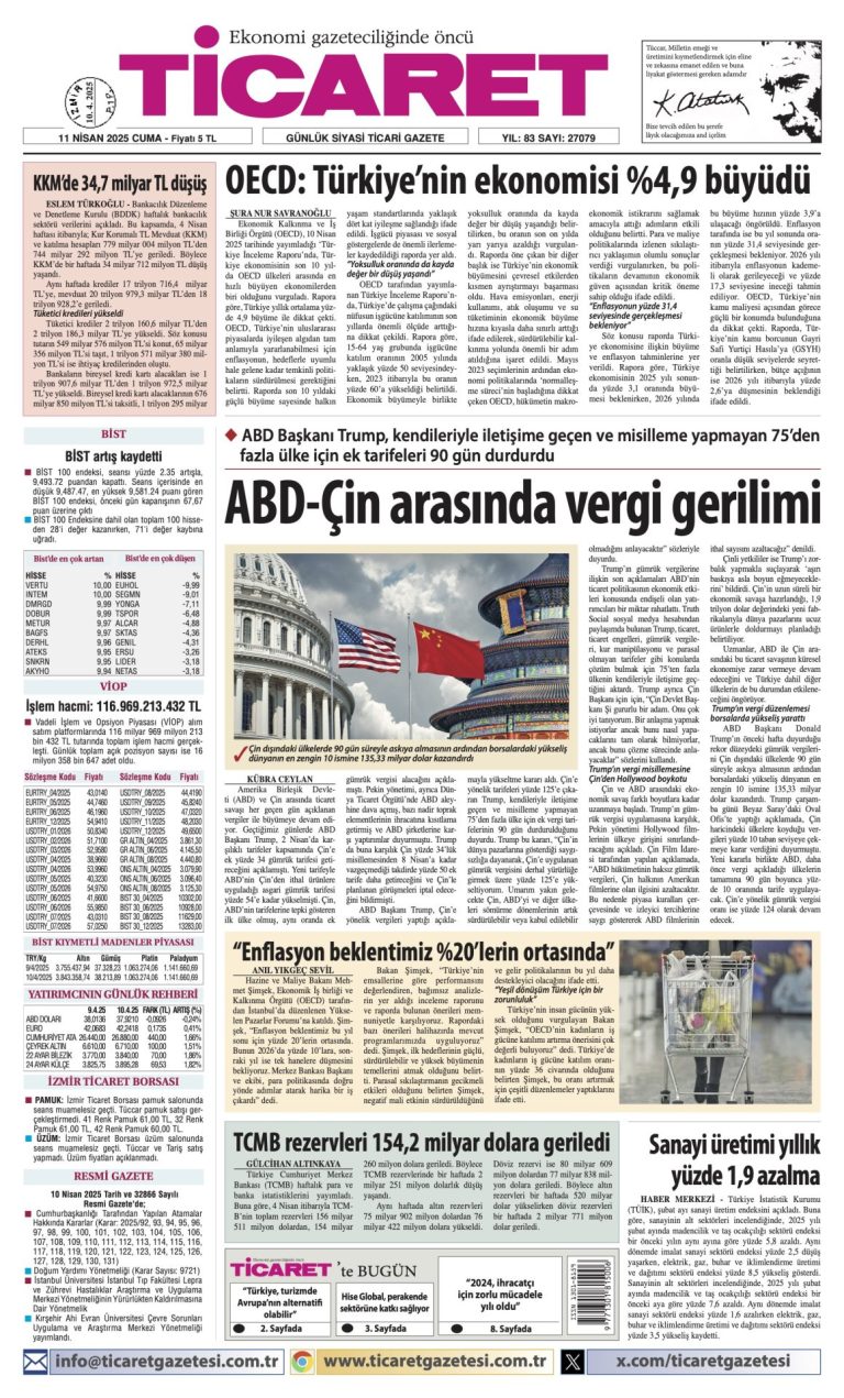Ticaret Gazetesi’nde bugün
