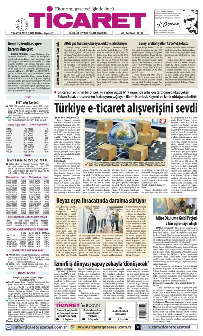 Ticaret Gazetesi’nde bugün