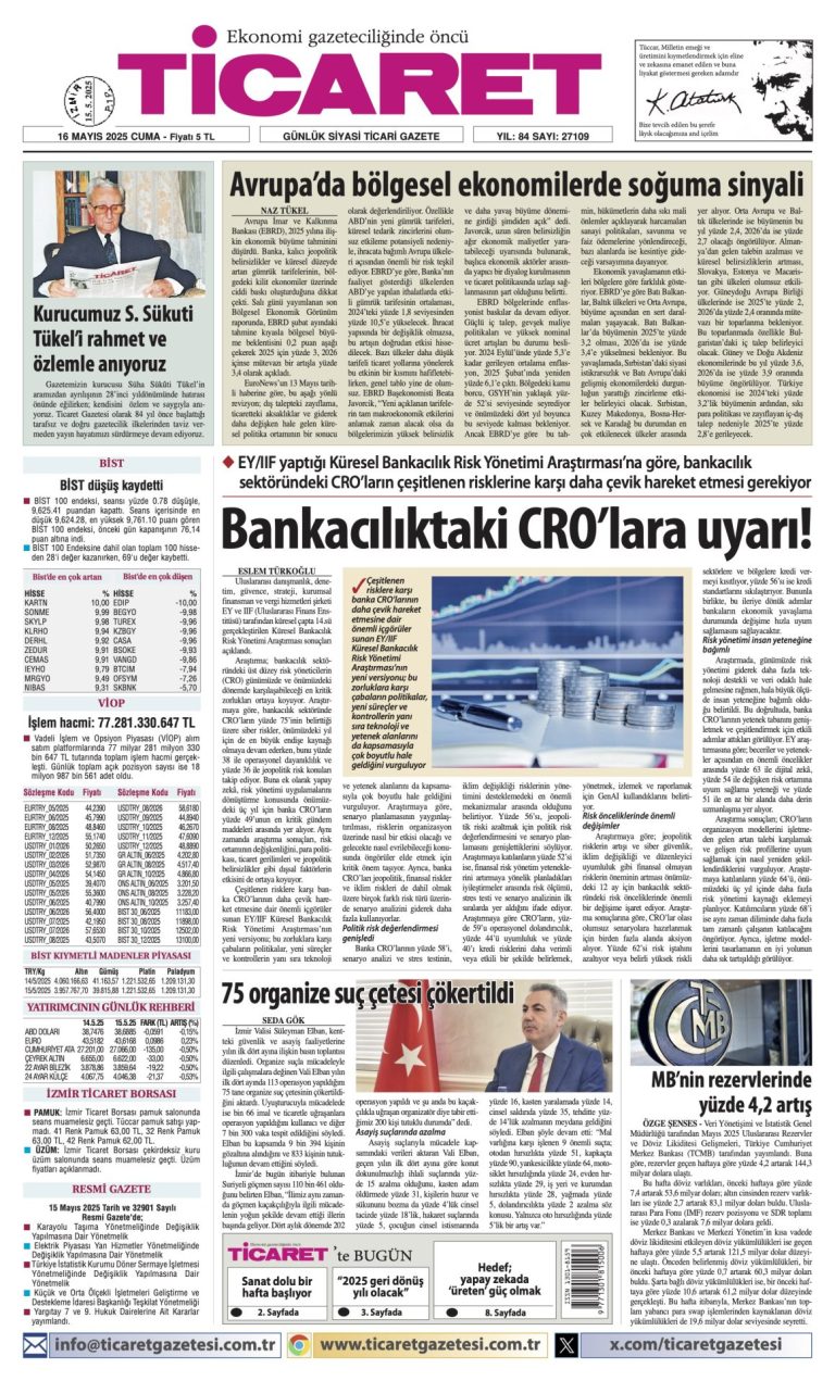 Ticaret Gazetesi’nde bugün