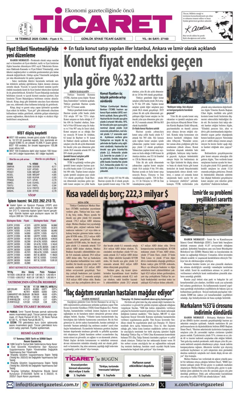 TİCARET’te bugün