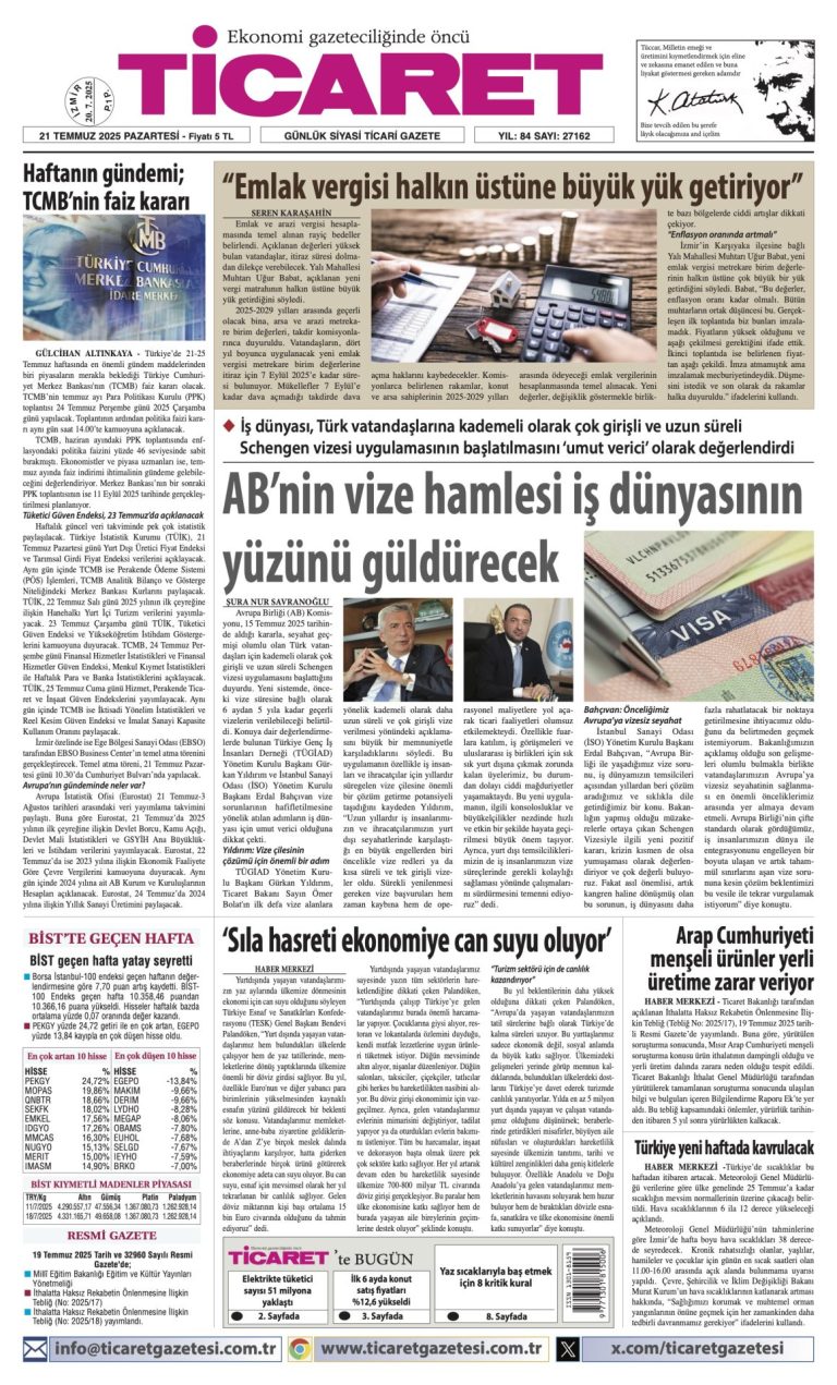 TİCARET’te bugün