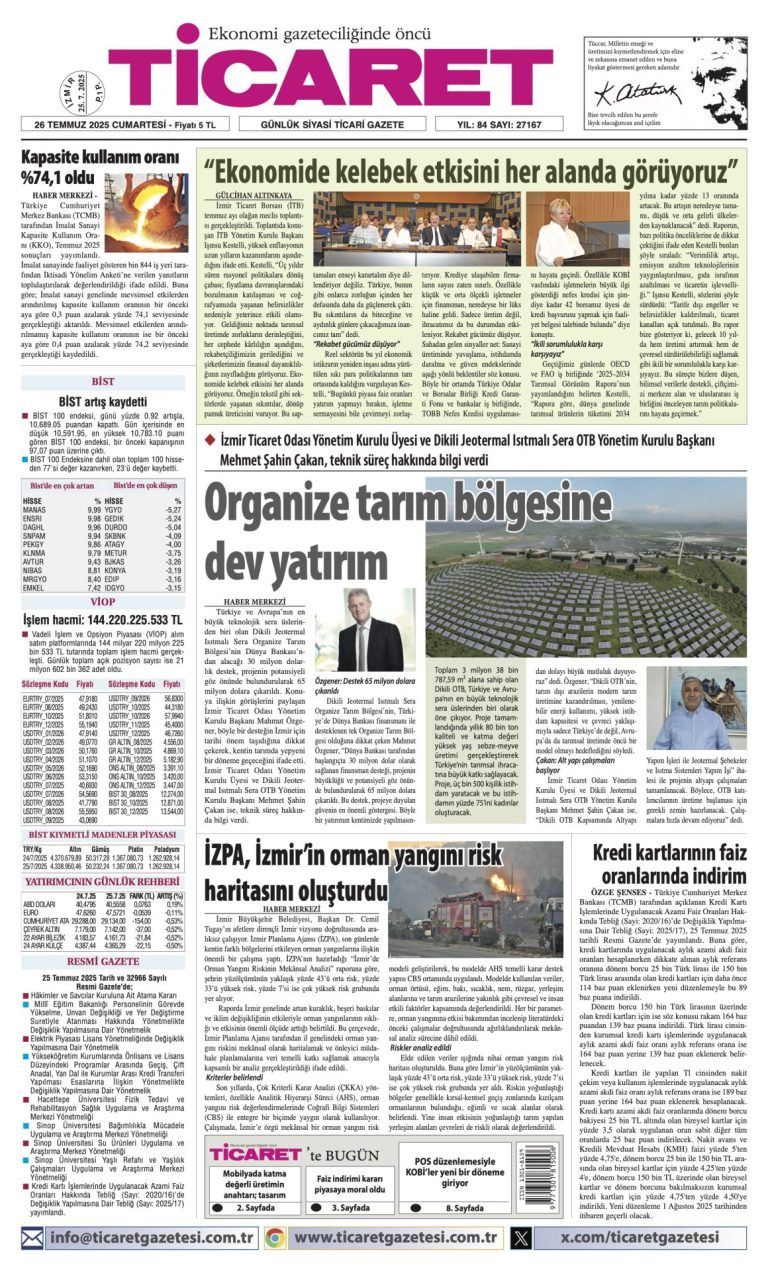 TİCARET’te bugün