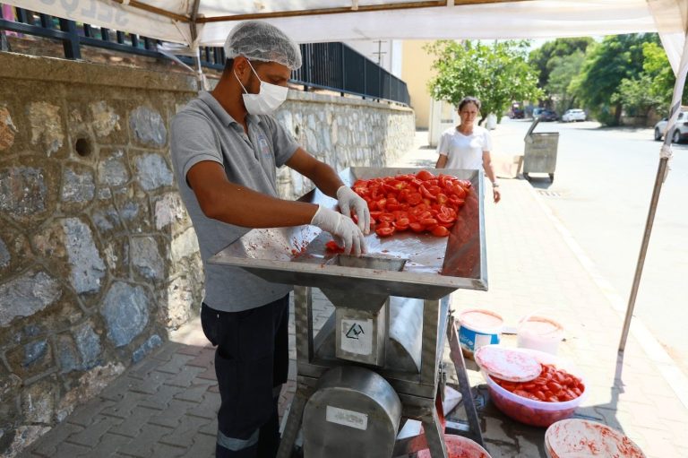 Efes Selçuk’ta kışlık salça hazırlıkları başlıyor