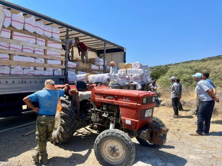 Urla Belediyesi’nden 19 Ton saman desteği