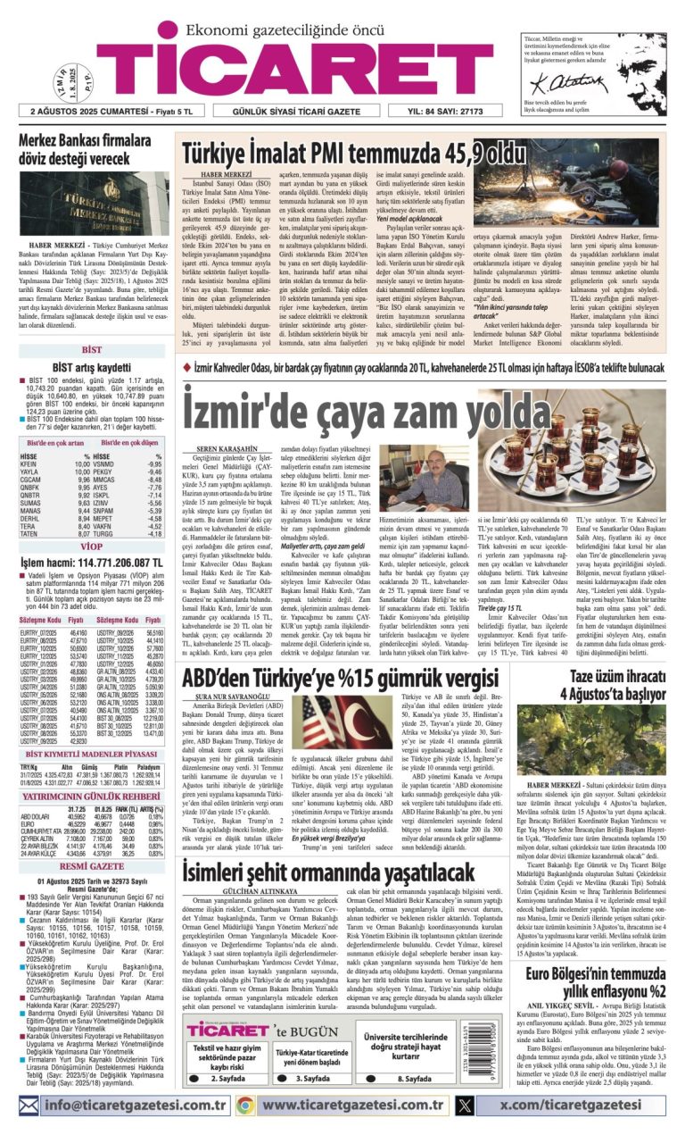 TİCARET’te bugün