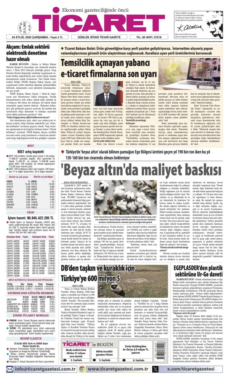 TİCARET’te bugün