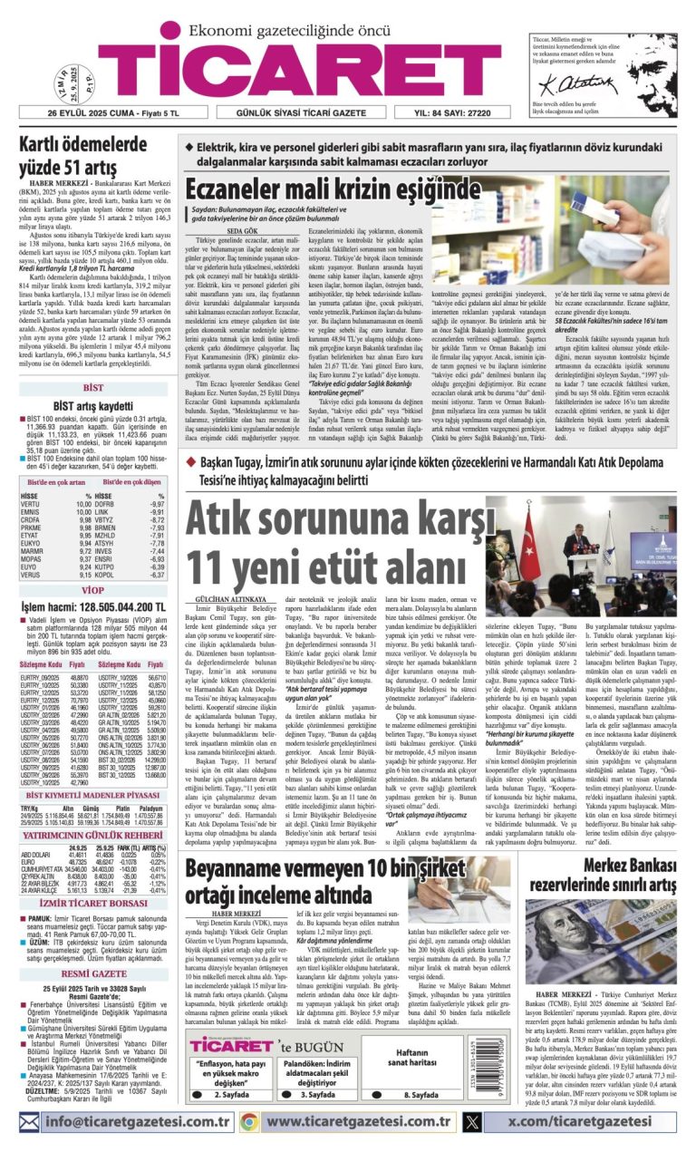 TİCARET’te bugün