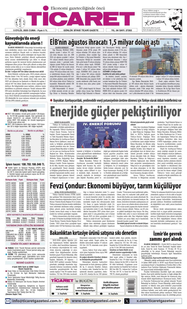 TİCARET’te bugün