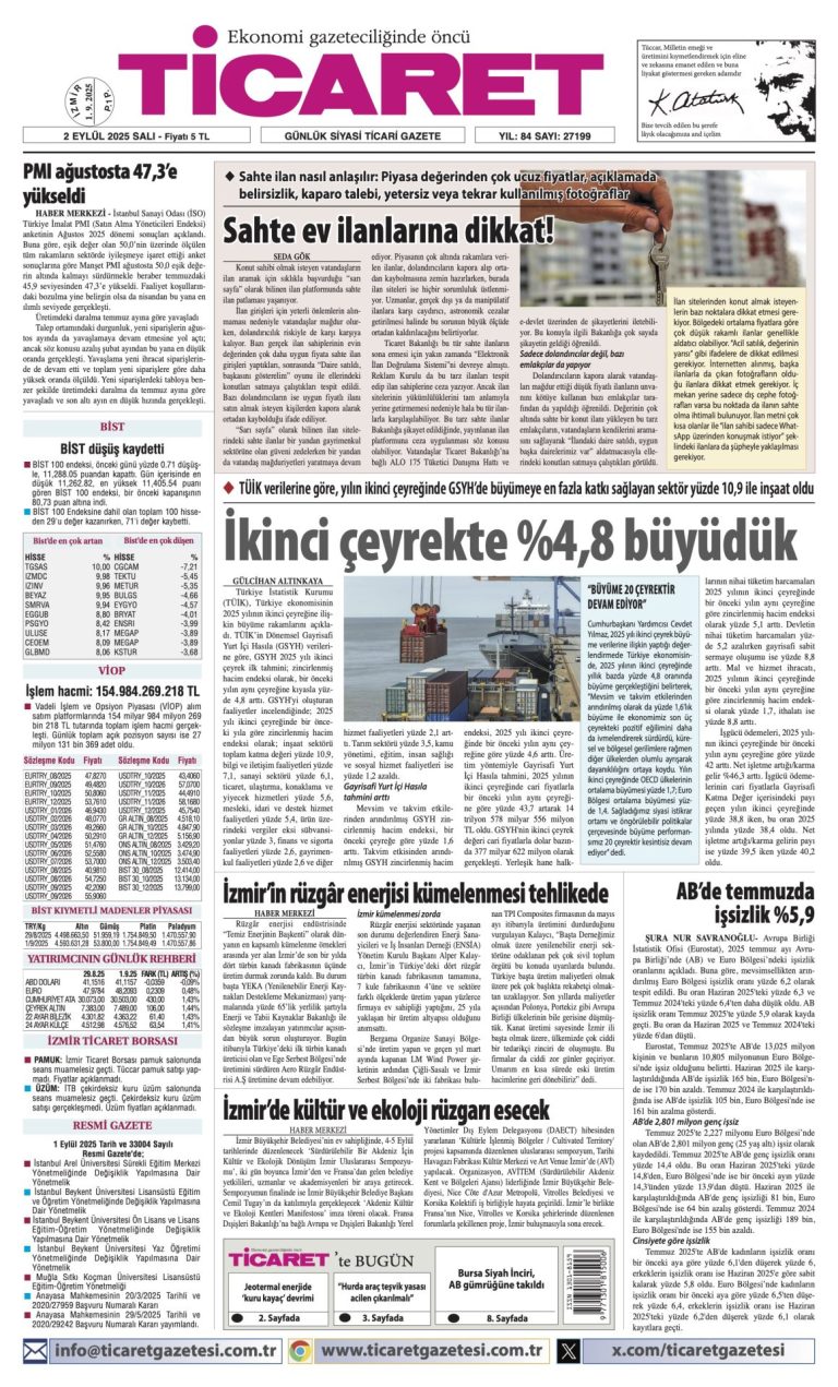 TİCARET’te bugün