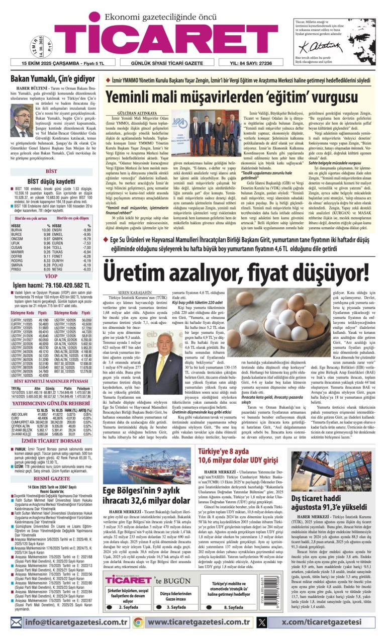 TİCARET’te bugün