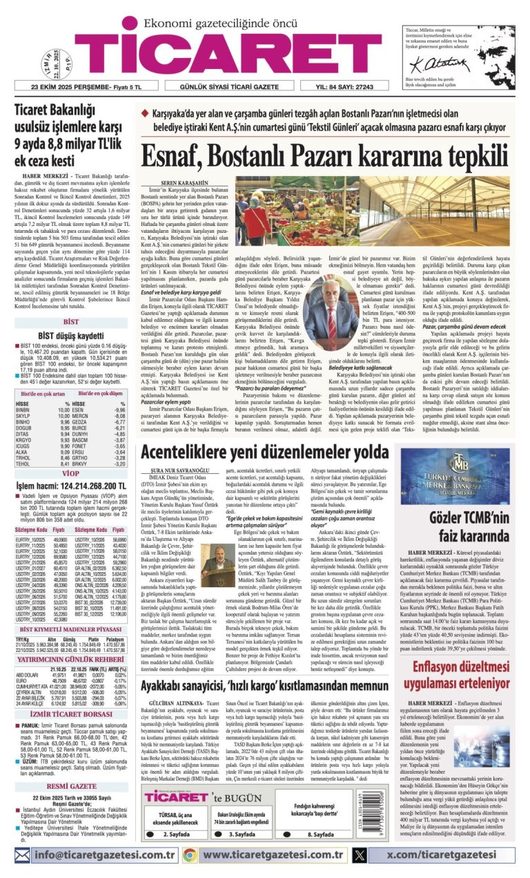 TİCARET’te bugün