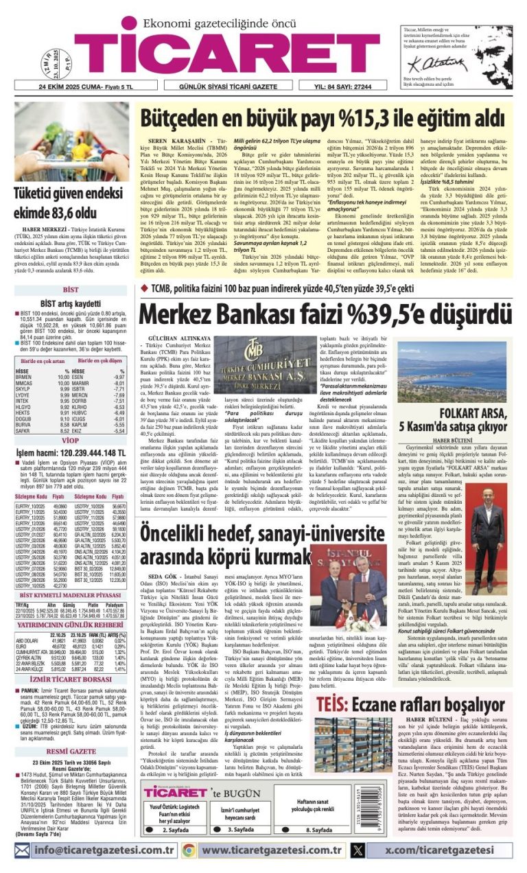TİCARET’te bugün