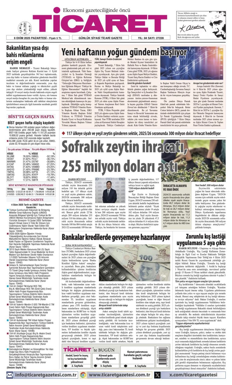 TİCARET’te bugün